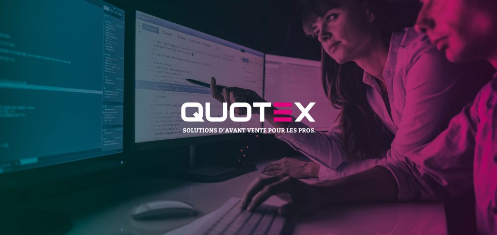 Afin d’asseoir son rôle d’acteur dans le domaine de l’avant-vente et prouver sa légitimité à travers une image moderne et dynamique, Quotex fait appel à l’agence Bicom.  Audit | Logotype | Signature de marque | Site web | Supports de communication