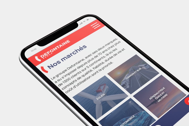Defontaine mockup Iphone